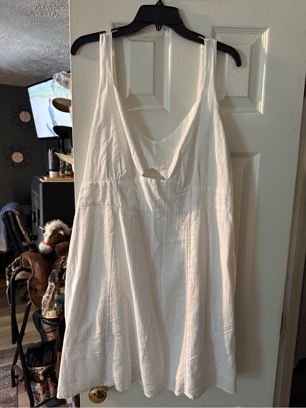 American Eagle Outfitters White Sleeveless Mini Dress/ Sundress